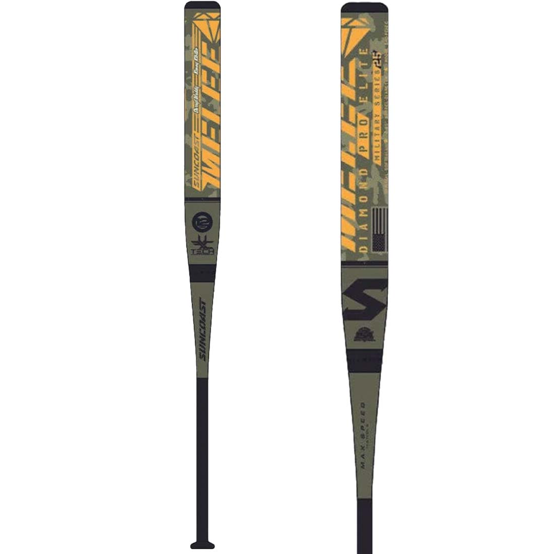 Suncoast Melee Diamond Pro Elite 12" End Loaded SSUSA Senior Softball Bat: Military Series (SMDPE12E)