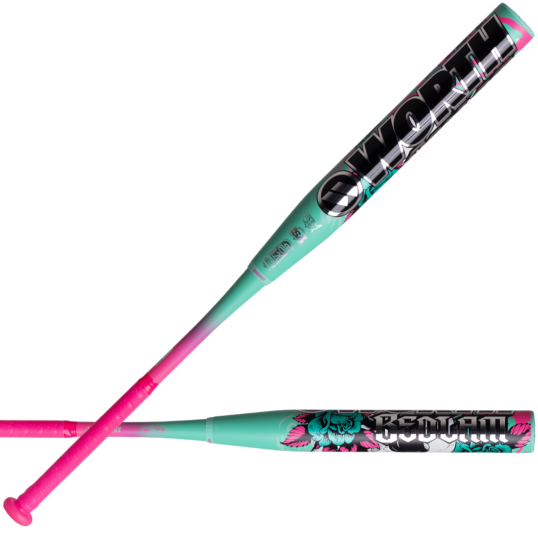 2026 Worth Bedlam Josh Riley 13.5" 2PC Balanced USSSA Slowpitch Softball Bat: WSU6JRBEDB