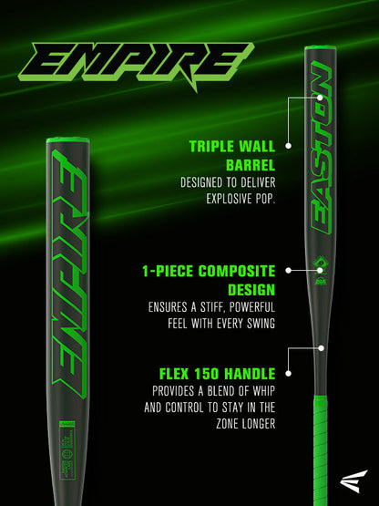 2026 Easton Empire Connell 1-Piece Loaded SSUSA Senior Slowpitch Softball Bat - ESS6EMPC1L