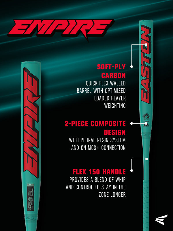 2026 Easton Empire Connell 2-Piece Loaded SSUSA Senior Slowpitch Softball Bat - ESS6EMPGCL