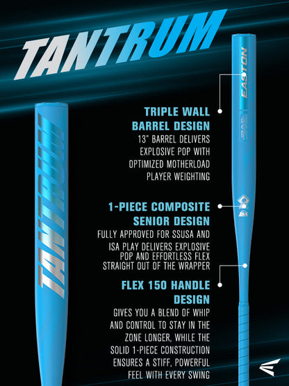 2026 Easton Tantrum 1-Piece Motherload SSUSA Senior Slowpitch Softball Bat - ESS6TNT1X