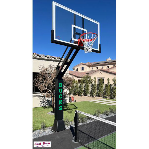 Titan™ Adjustable In-Ground Bolt-Down Basketball Hoop by First Team