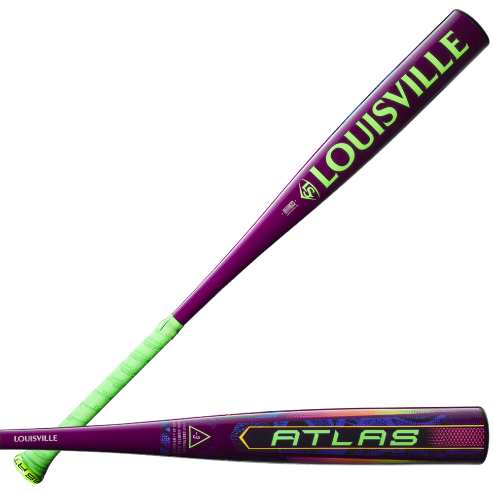 2025 Louisville Slugger Atlas Neon Energy (-3) BBCOR Baseball Bat: WBL4164010