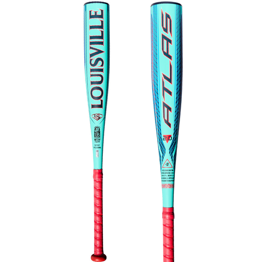 2027 Louisville Slugger Atlas 2.0 (-10) Junior Big Barrel Baseball Bat: WBL4257010