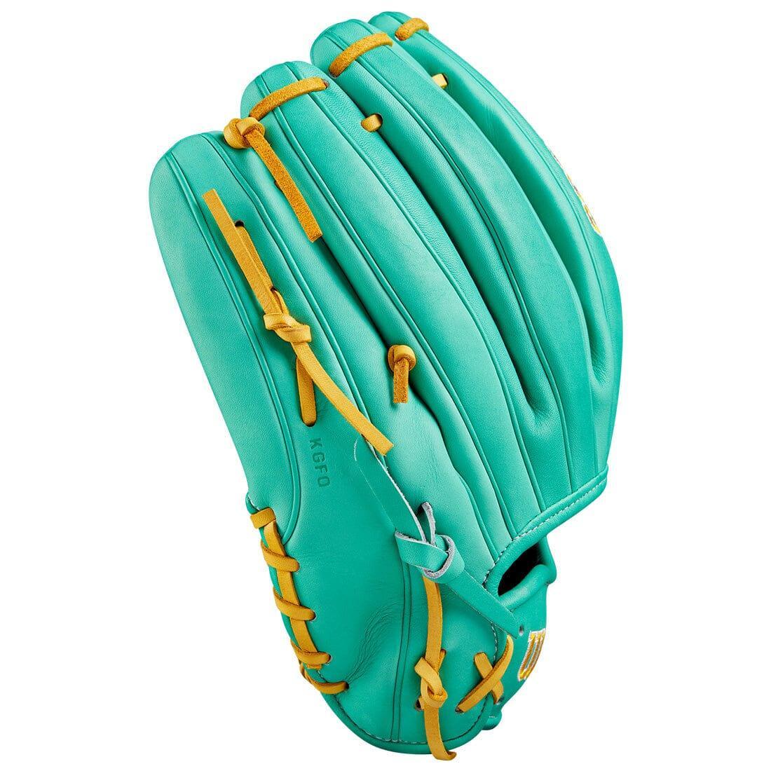2024 Wilson A2000 B23 12" Pitcher's Baseball Glove: Seafoam & Yellow