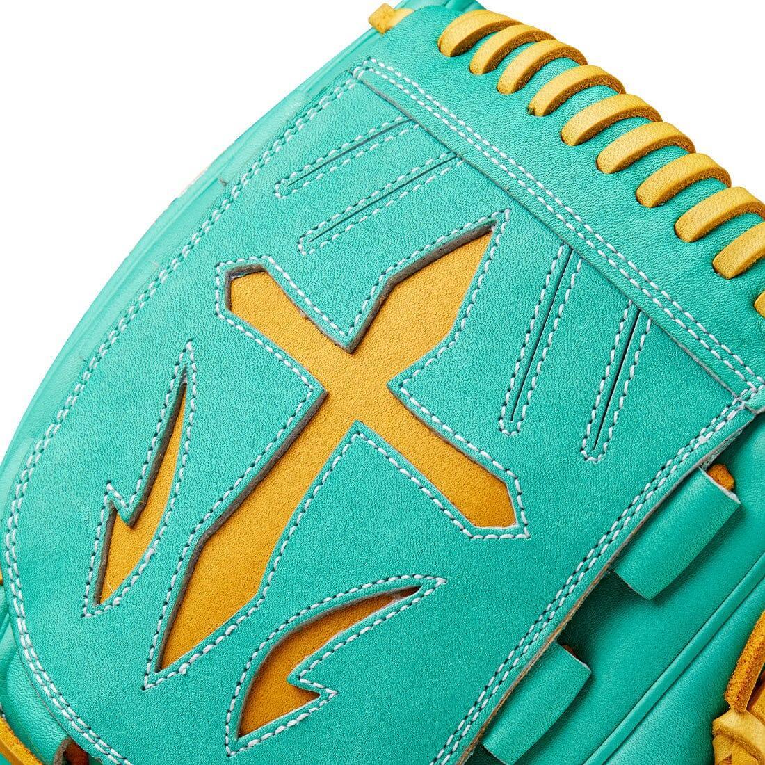 2024 Wilson A2000 B23 12" Pitcher's Baseball Glove: Seafoam & Yellow