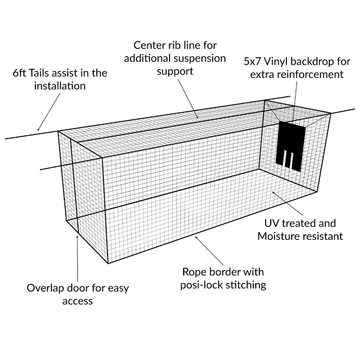 Iron Horse Batting Cage System (Open Box)