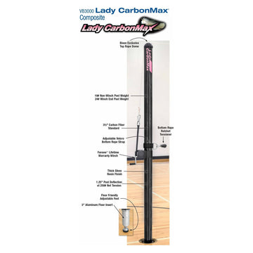 Bison 3" Lady CarbonMax Composite Volleyball Standards VB30