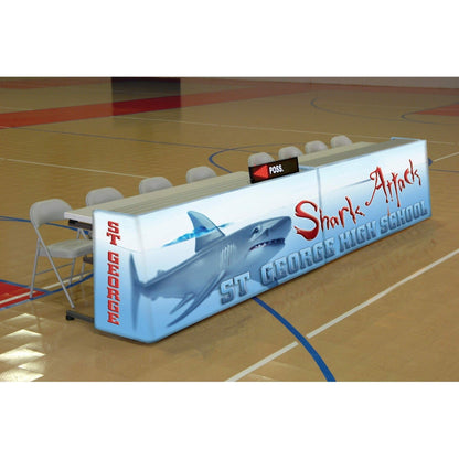 Bison 8' Sport Pride Bleacher Mount Scorers Table ST85B