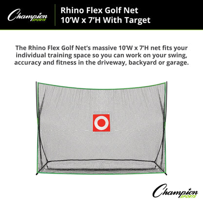 Champion Rhino Flex Golf Net 10' X 7' w/ Target GLF107