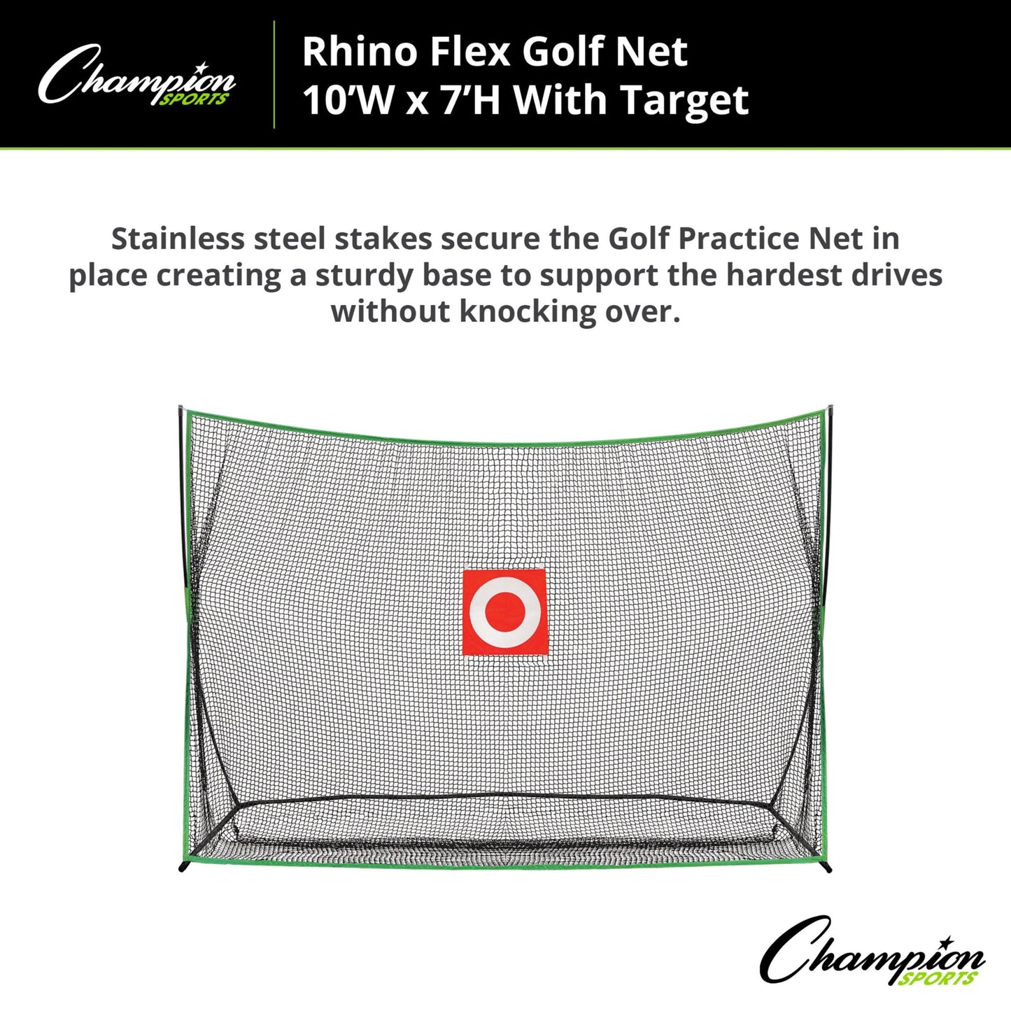 Champion Rhino Flex Golf Net 10' X 7' w/ Target GLF107
