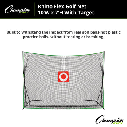 Champion Rhino Flex Golf Net 10' X 7' w/ Target GLF107