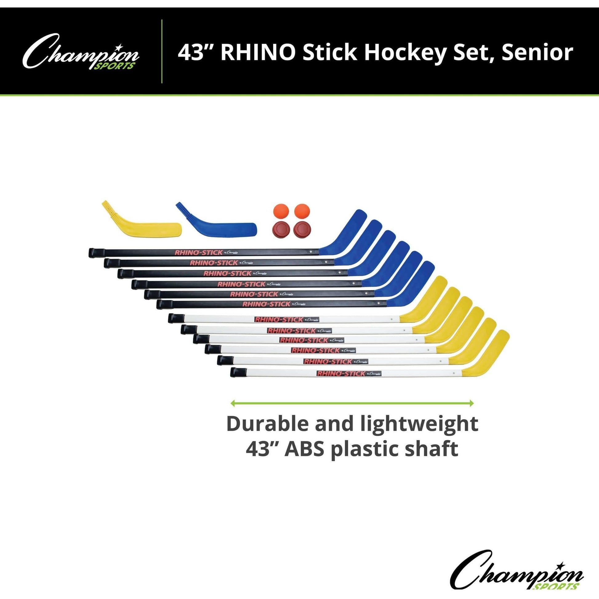 Champion Sports Rhino Hockey Set 43" L Shaft HS43SET