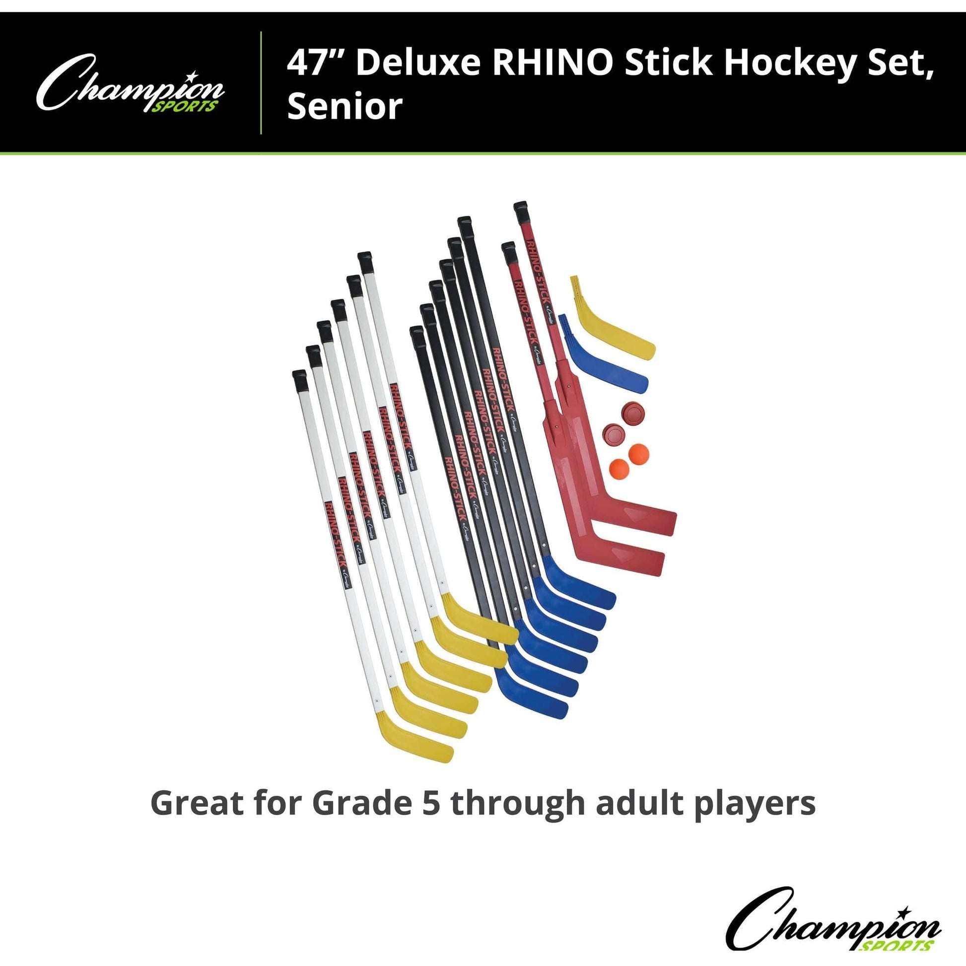 Champion Sports Rhino Hockey Set 47" L Shaft HS47SET