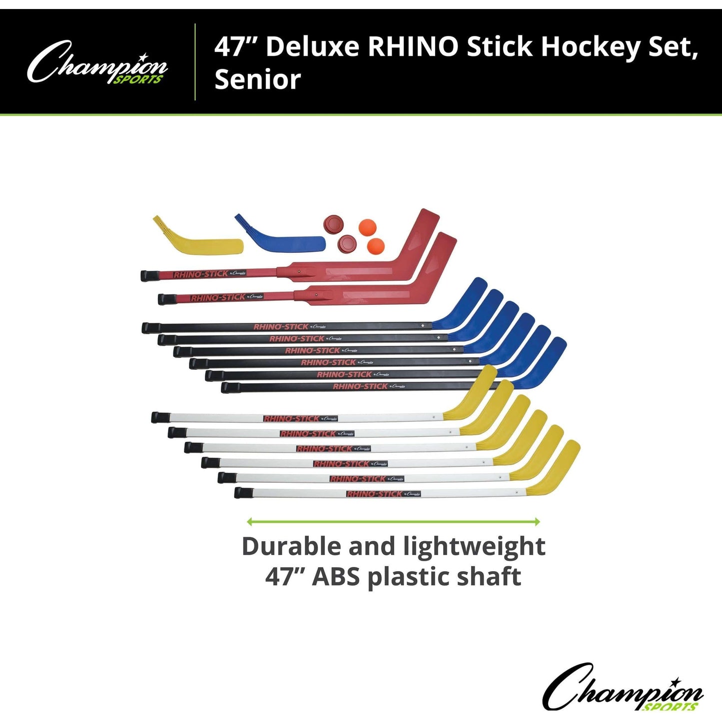 Champion Sports Rhino Hockey Set 47" L Shaft HS47SET