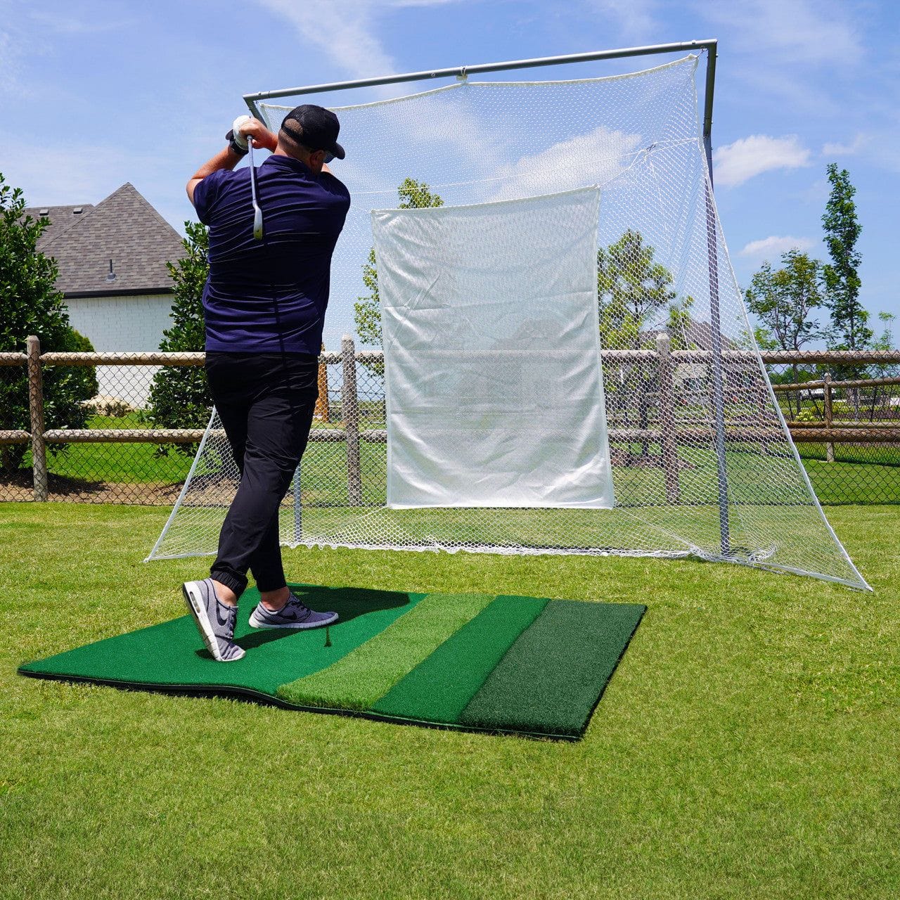 Cimarron Swing Master Ultimate Golf Net & Hitting Mat Package GP4