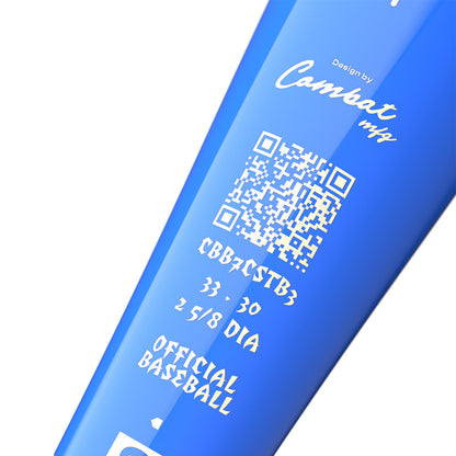 2026 COMBAT MFG Coastal Blue SPEC-A1 (-3) BBCOR Baseball Bat: CBB7CSTB3
