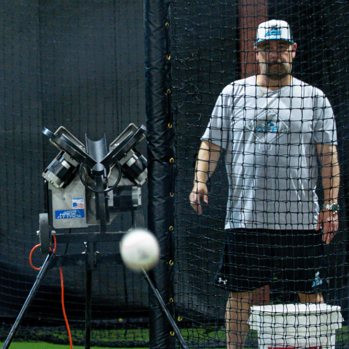 Complete Jr Hack Attack Set Up - Machine, Timing Chute, & VeloMax Foam Balls