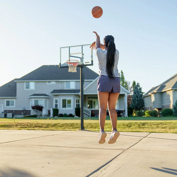 Lifetime Crank Adjust Bolt Down Basketball Hoop (54-Inch Tempered Glass)