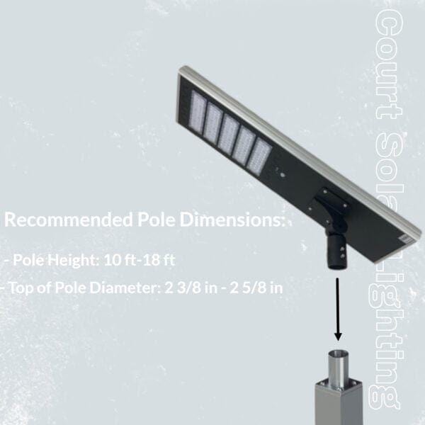 Dominator 16FT LED Solar Light 100 Watt Full Assembly