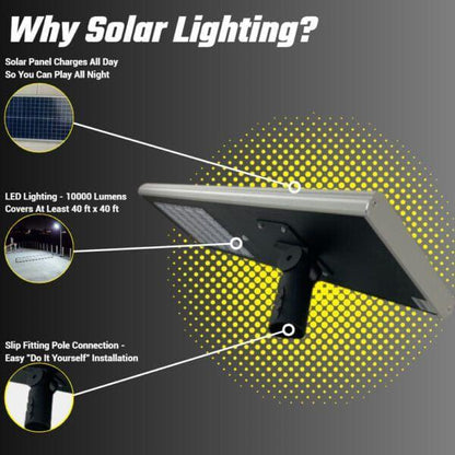 Dominator 16FT LED Solar Light 100 Watt Full Assembly