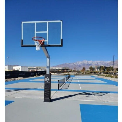 Dominator 72" Glass Backboard Adjustable Hoop 724-aa