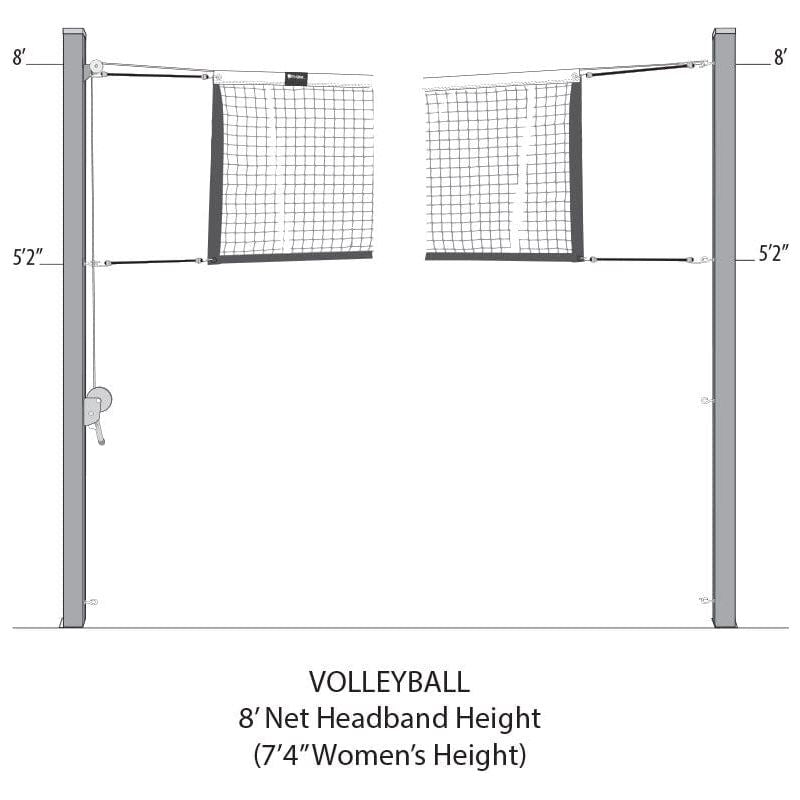 Douglas Unicourt 4″ SQ Aluminum Outdoor Adjustable Multi-Sport Net System