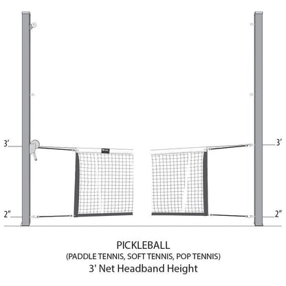 Douglas Unicourt 4″ SQ Aluminum Outdoor Adjustable Multi-Sport Net System