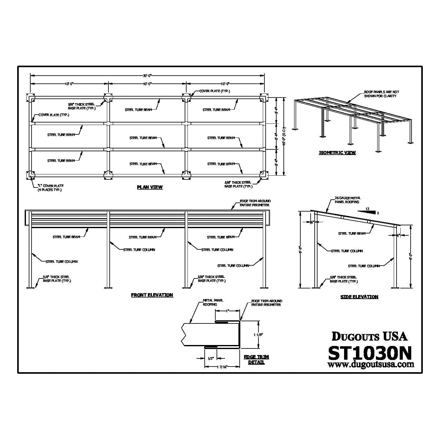 Dugouts USA Northern Steel Dugout Frames