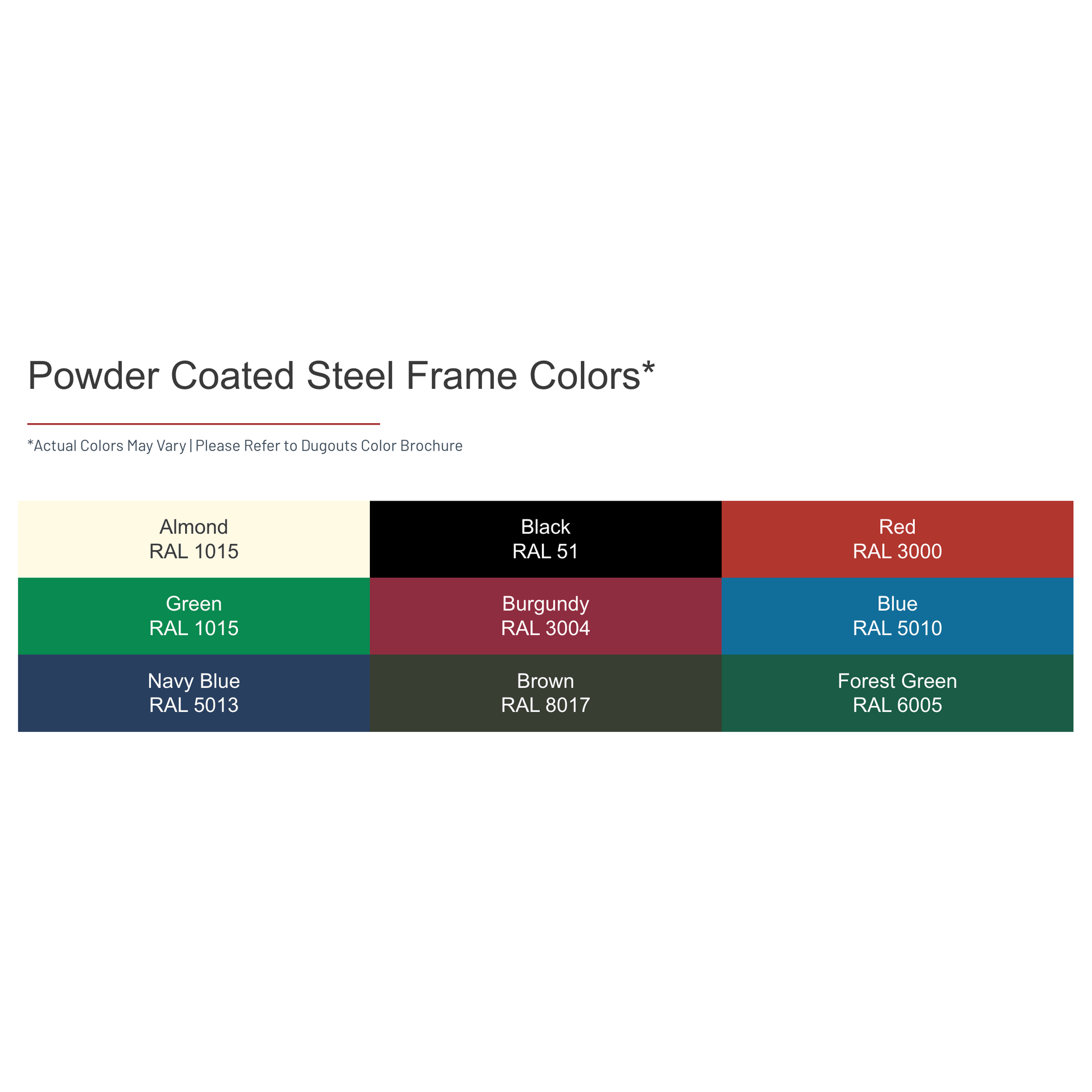 Dugouts USA Southern Steel Dugout Frames