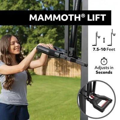 Lifetime Mammoth Bolt Down Basketball Hoop (72-Inch Tempered Glass)