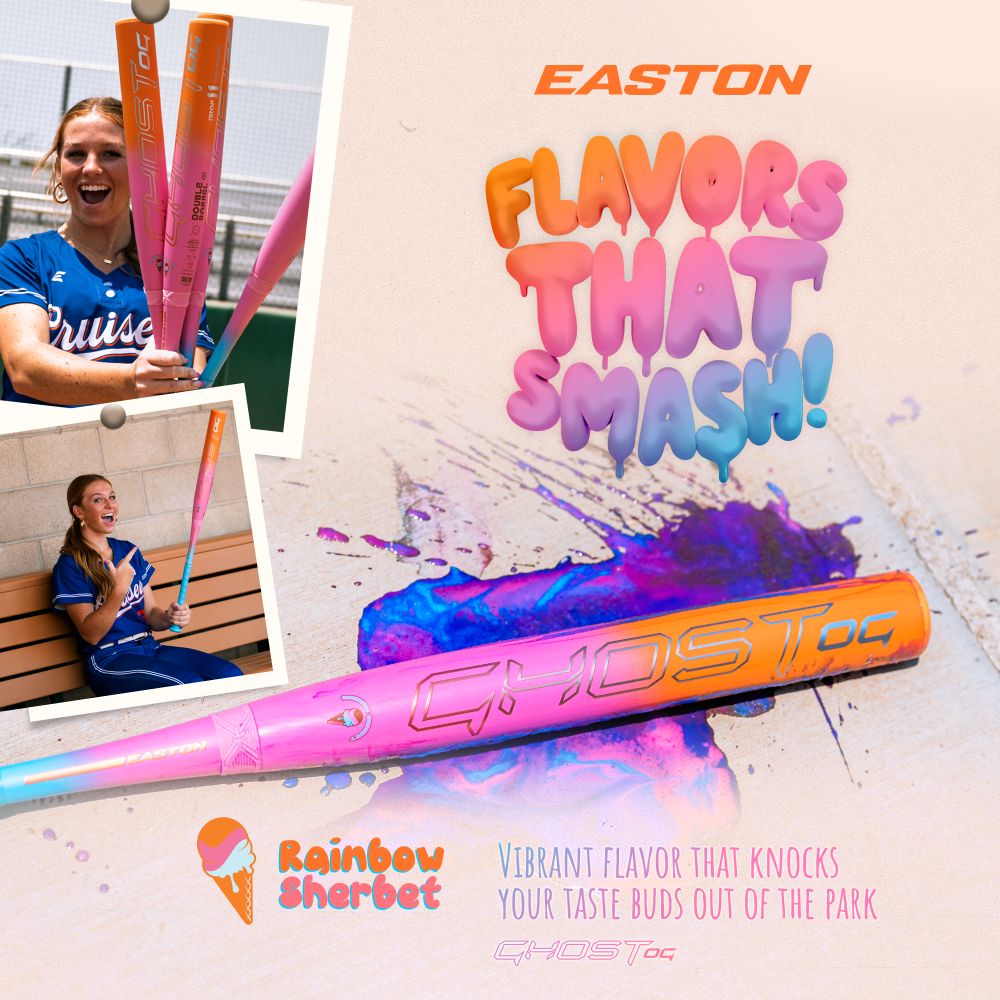 2025 Easton Ghost OG Rainbow Sherbet (-10) Fastpitch Softball Bat: EFP5GHRS10