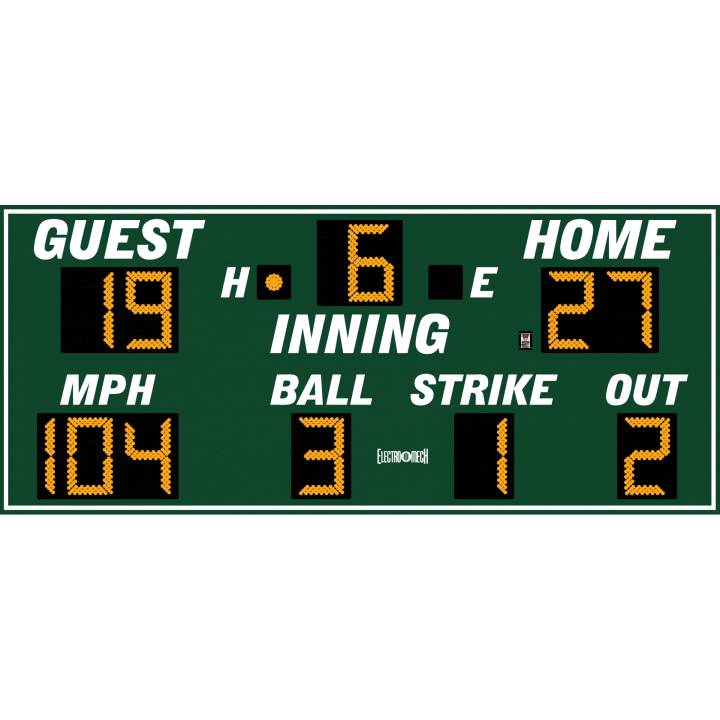 Electro-Mech LX137 Baseball Scoreboards With BSO Digits