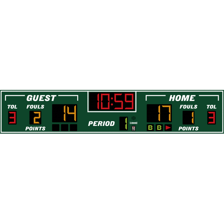 Electro-Mech LX2545 Basketball/Volleyball/Wrestling Scoreboard With TOL