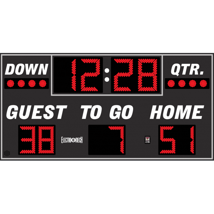 Electro-Mech LX3150 Football Scoreboard With Bullet Downs and Quarters