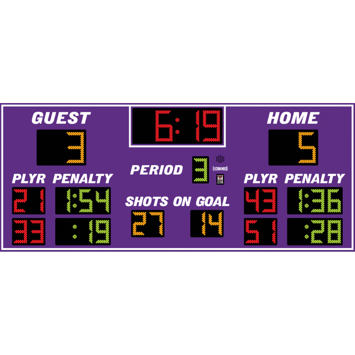 Electro-Mech LX8850 Full-Featured Indoor Hockey Scoreboard