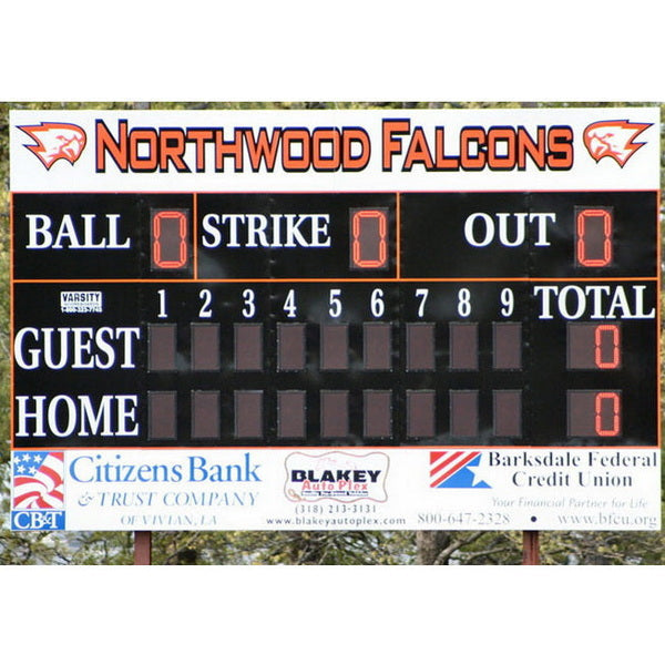 Electronic Scoreboard for Baseball & Softball with Pitch Count - 3320