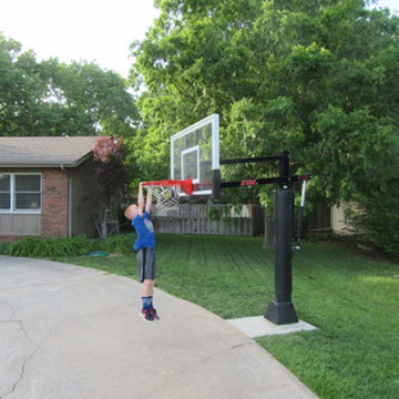 Attack™ Adjustable In-Ground Bolt-Down Basketball Hoop by First Team