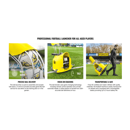 FORZA Ball Launcher Trainer Soccer Ball Machine + Feeder + Speed Boost SC45476