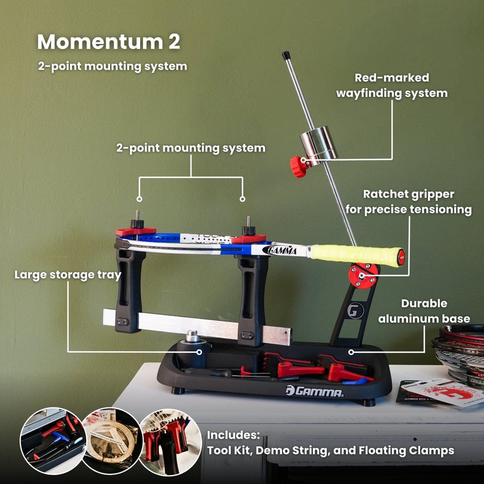 GAMMA Momentum 2 Tabletop Racquet Stringer
