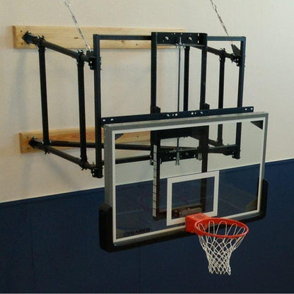 Gared 42” X 72” Fold-Up Basketball Wall Mounted Package w/ Manual Height Adjuster