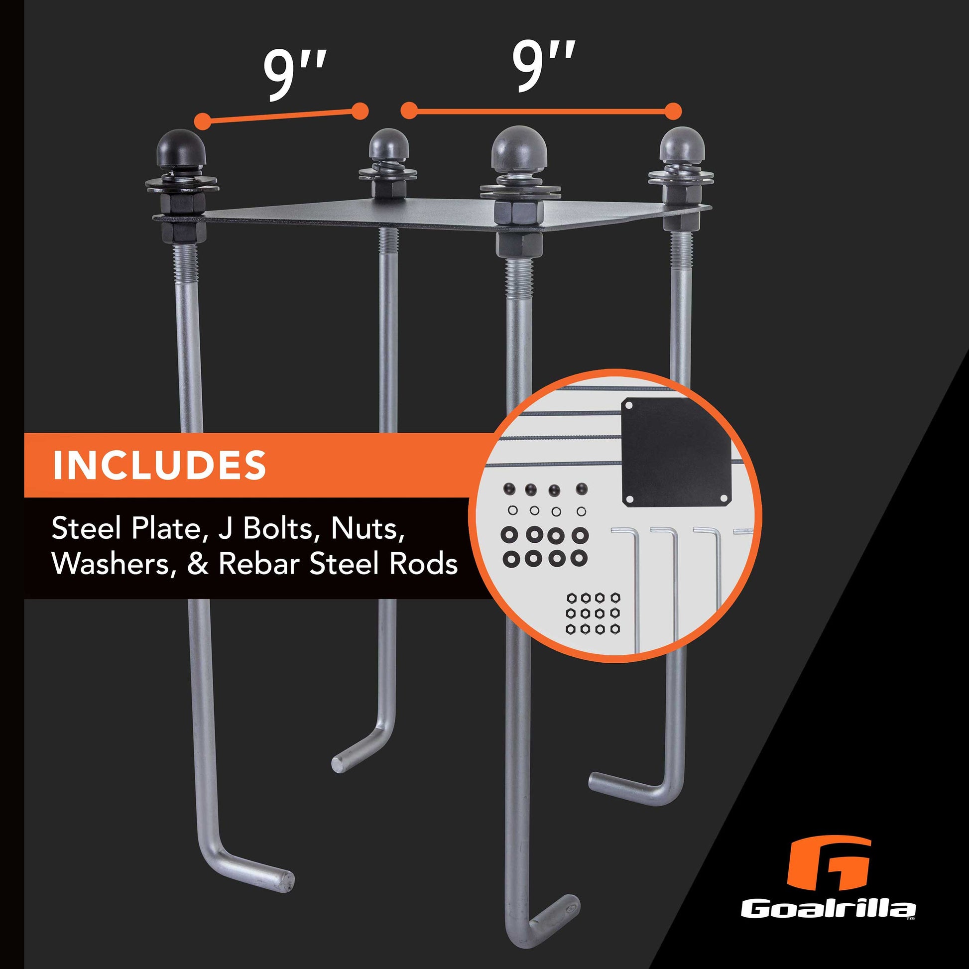 9" Basketball Hoop Anchor Kit