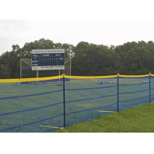 Grand Slam 4' Temporary Baseball Field Fencing (10' Spacing)