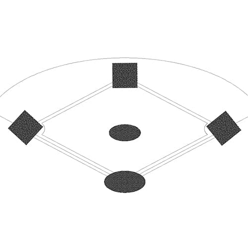 Jaypro Baseball Tarp with Ground Stakes (20' Round - 6 oz. Polyethylene) AFC-PM