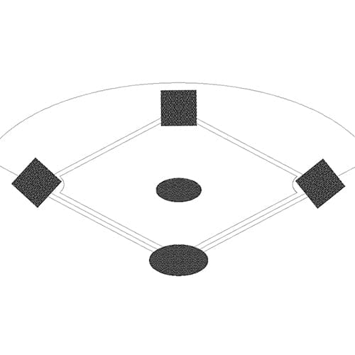 Jaypro Baseball Tarp with Ground Stakes (26' Round - 6 oz. Polyethylene) (Home Plate) AFC-HP