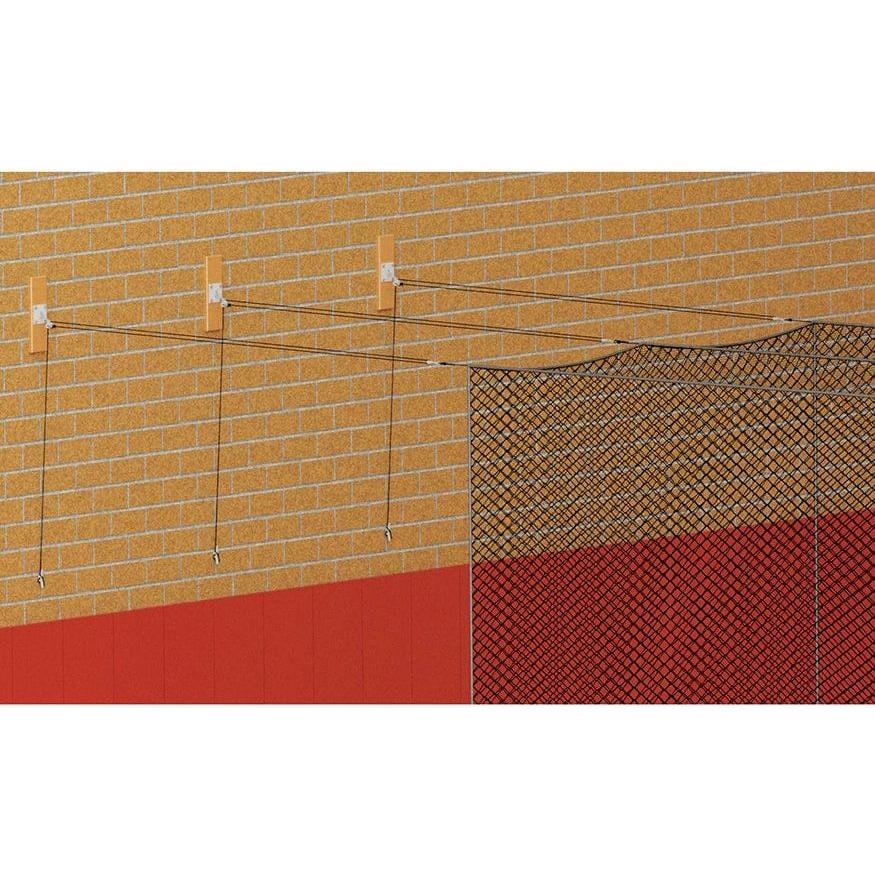 Jaypro Batting Cage (70'L x 14'W x 14'H) - Quick Set-Up (Indoor) BBC-QS70