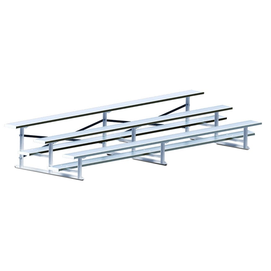 Jaypro Bleacher - 15' (3 Row - Single Foot Plank) - All Aluminum BLCH-3AL