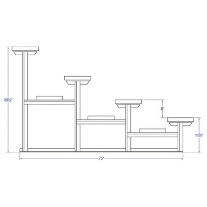 Jaypro Bleacher - 15' (4 Row - Single Foot Plank) - All Aluminum BLCH-4AL