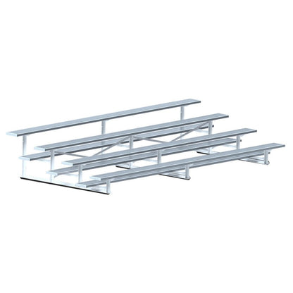 Jaypro Bleacher - 15' (4 Row - Single Foot Plank) - All Aluminum BLCH-4AL