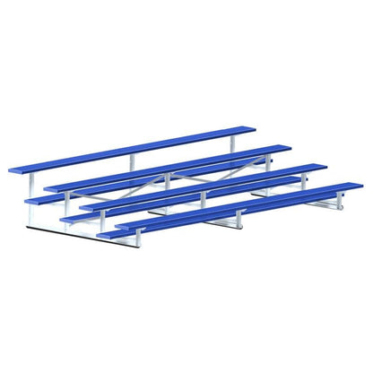 Jaypro Bleacher - 15' (4 Row - Single Foot Plank) - Standard, Outdoor (Powder Coated) BLCH-4PC